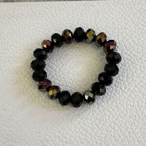 NWOT Czech rondelles crystal beads stretchy Faceted Bracelet